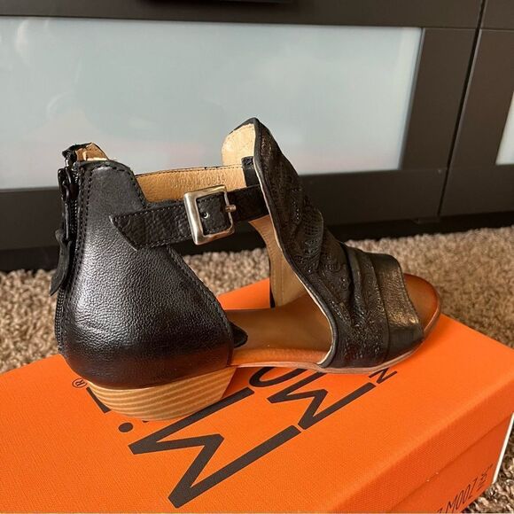 Miz Mooz Leather Wide Width Heeled Sandals - Picture 8 of 16